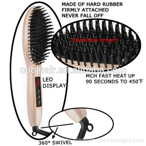 steel tooth material and home use straight comb brush